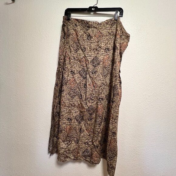 Kathie‎ Lee Vintage 90s Lightweight Side Zip Floral Maxi Skirt Size 26W/28W - Picture 1 of 7